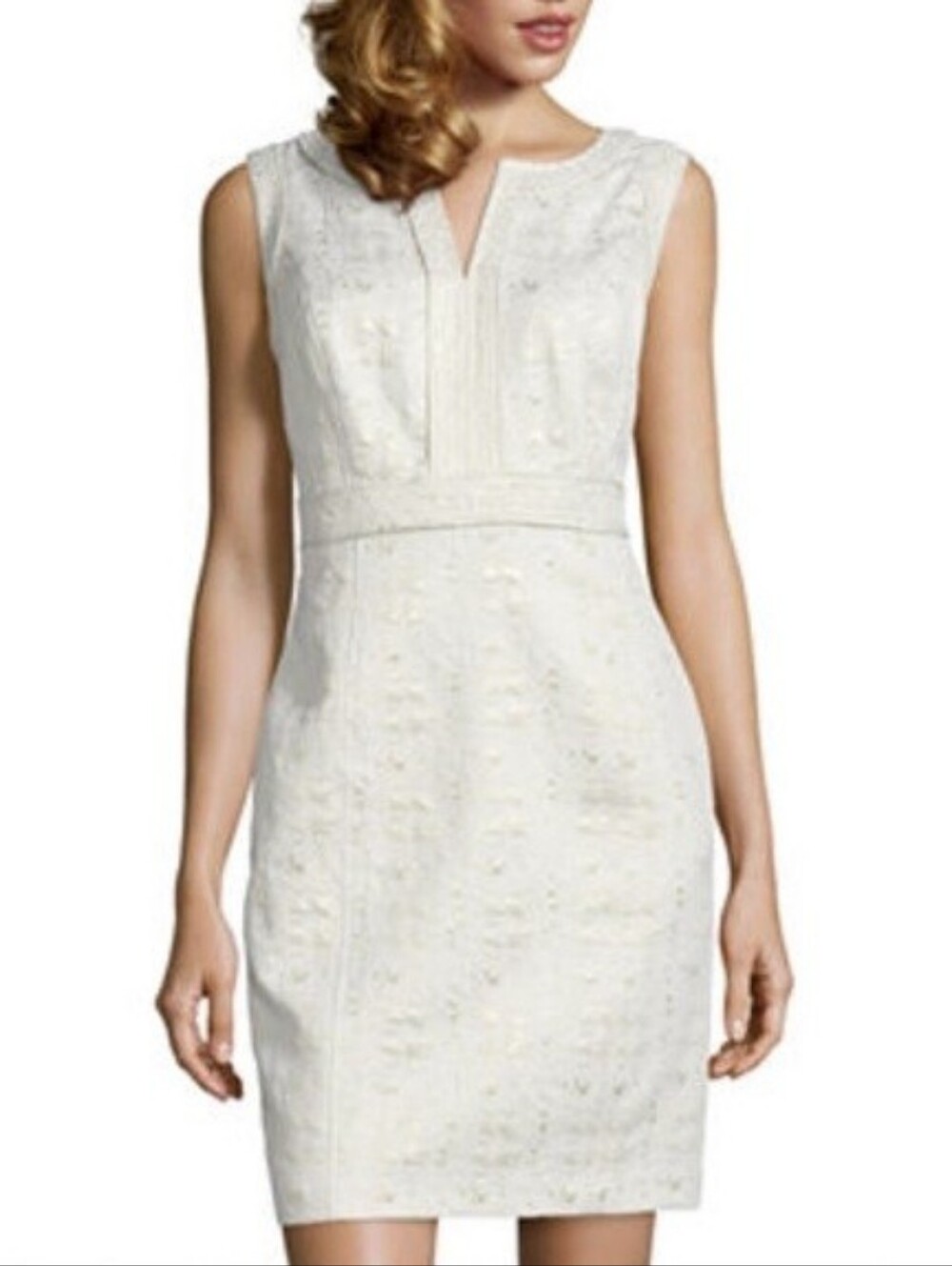 Liz Claiborne Sleeveless Lined Gold Champagne Dress New With Tags